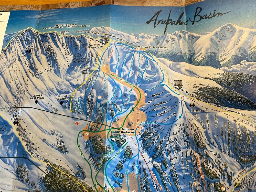 Arapahoe Basin - 1999 Trail Map