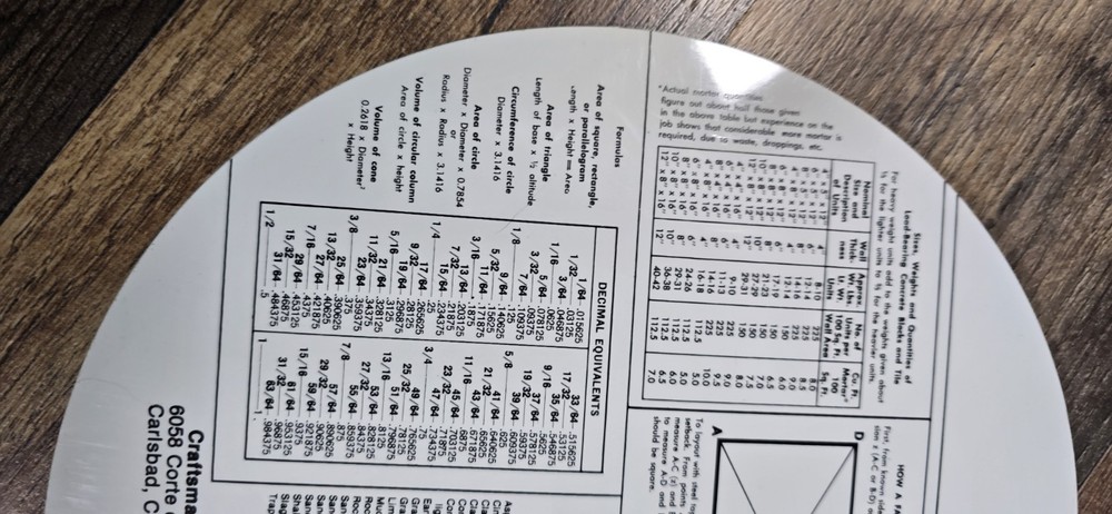 Emmett E “Z” Square Circular Calculator Pre Owned