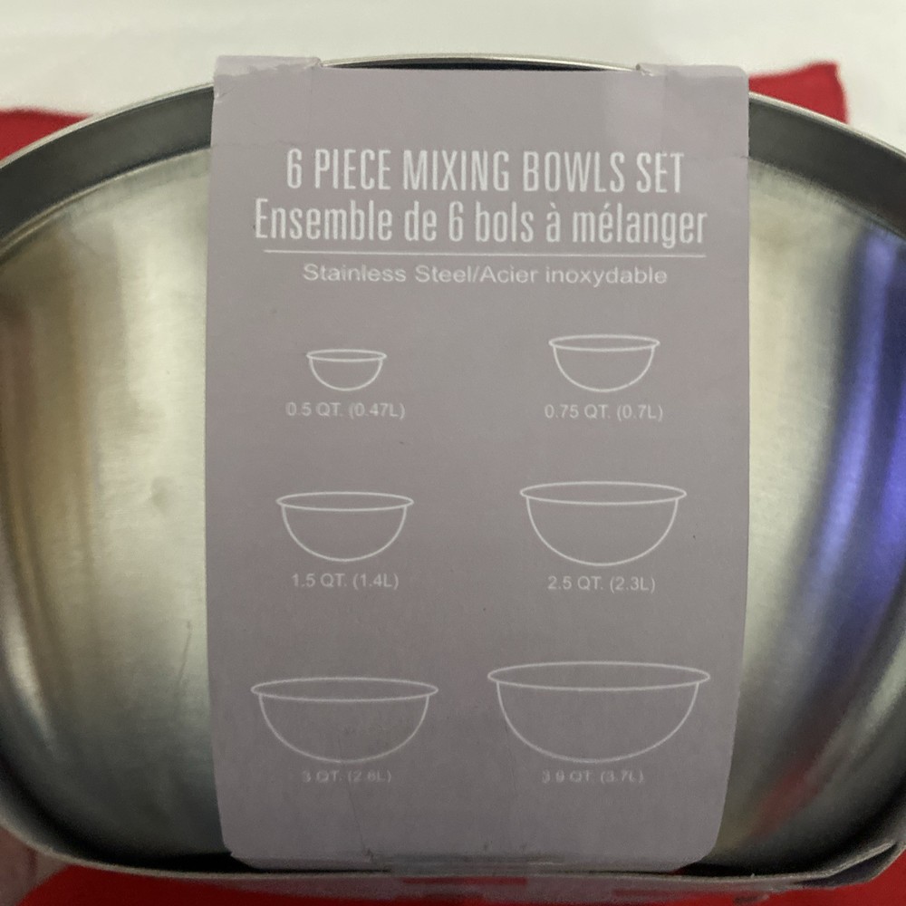 CWC 6 Piece Mixing Bowl Set. NEW
