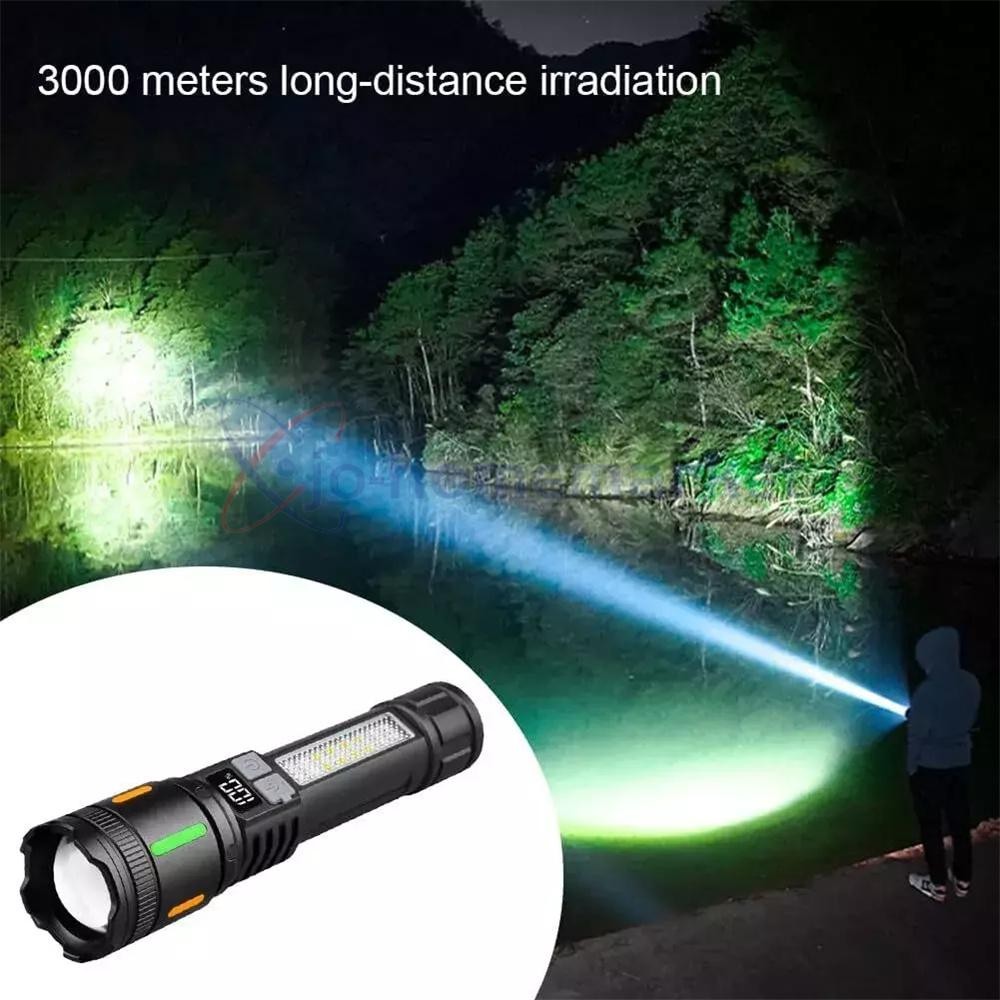 2PC 99000000 Lumens Super Bright LED Tactical Flashlight Rechargeable Work Light