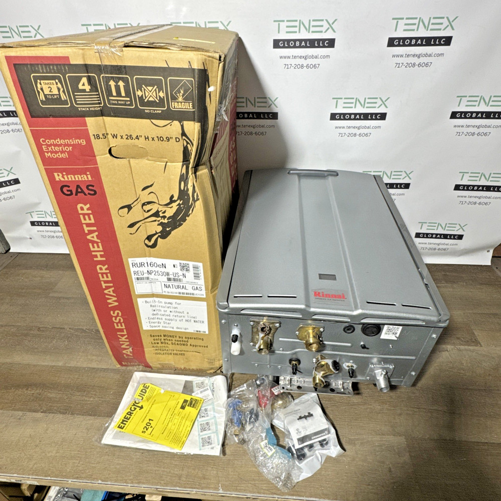 Rinnai RUR160eN Tankless Water Heater 160k BTU Outdoor Natural Gas (B-2 #1816)