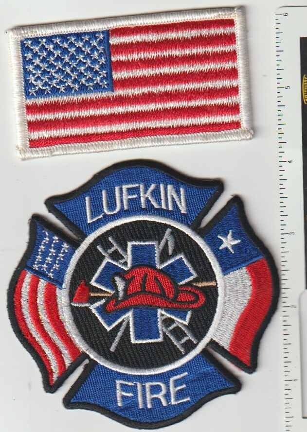Lufkin Texas Fire flag & patch shipped from Australia