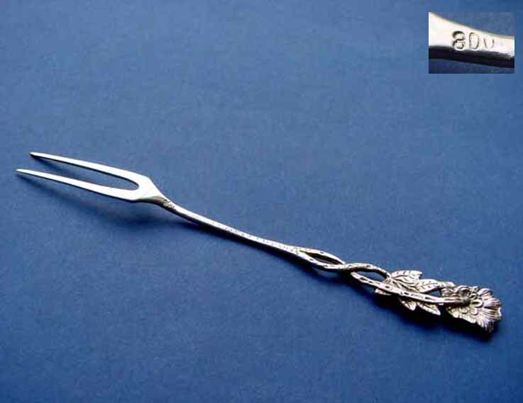 Serving Fork, Rose, 800er Silver C61