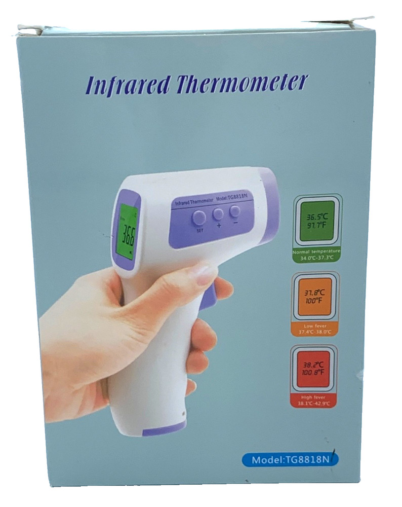 Non-Contact Infrared Digital Thermometer LCD Display Memory Function New In Box