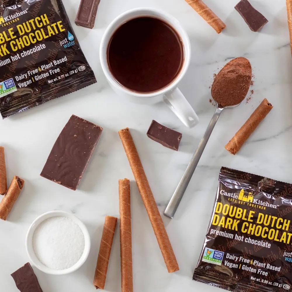 Castle Kitchen Hot Chocolate Packets, 1oz Single Serve Mix (25 Pack) Rich &