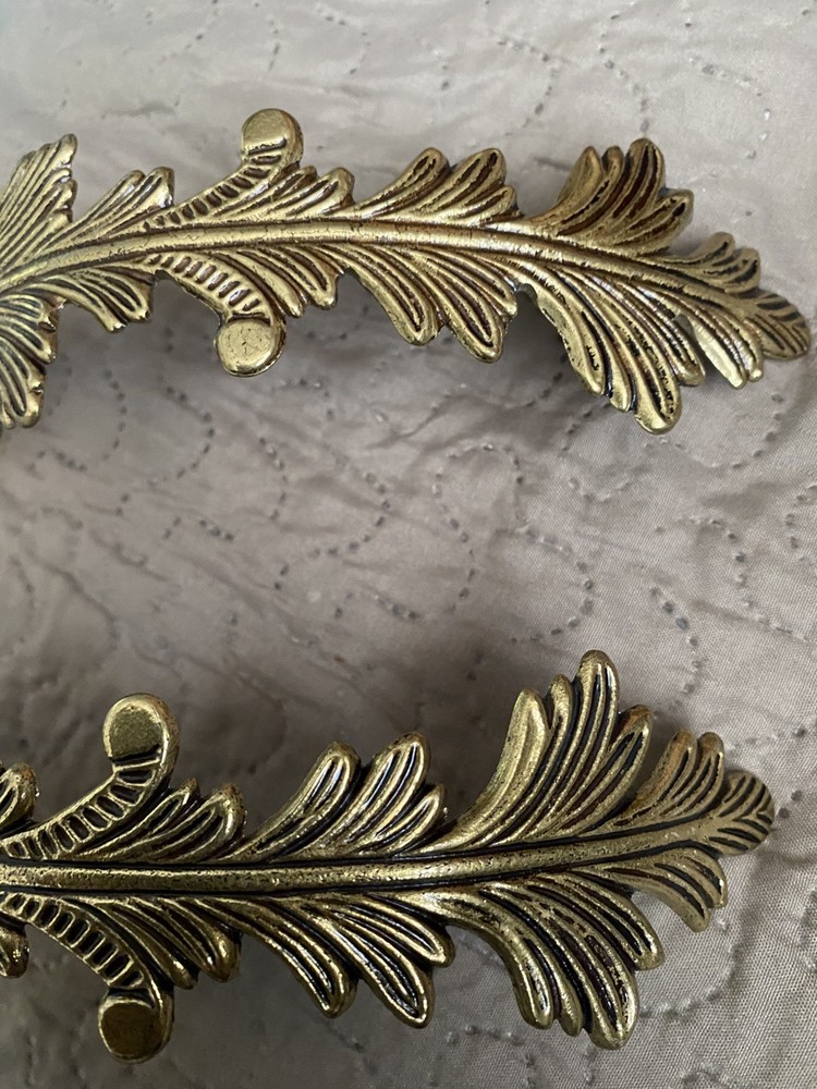 Vintage Brass Curtain Tie Backs Hooks
