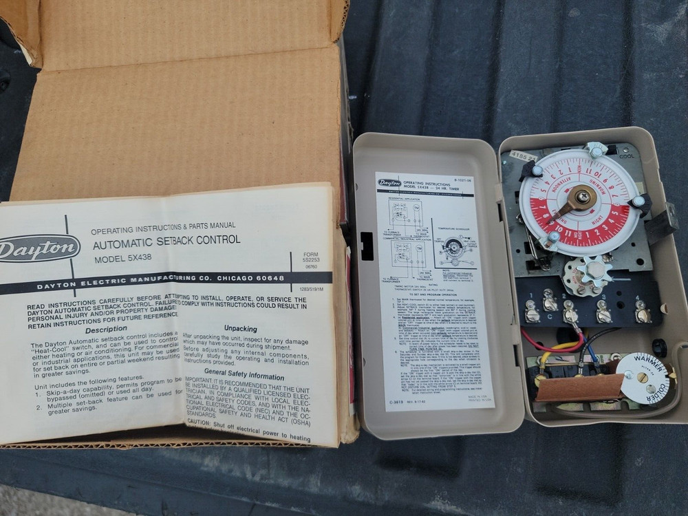 NEW DAYTON AUTOMATIC SETBACK CONTROL 5X438