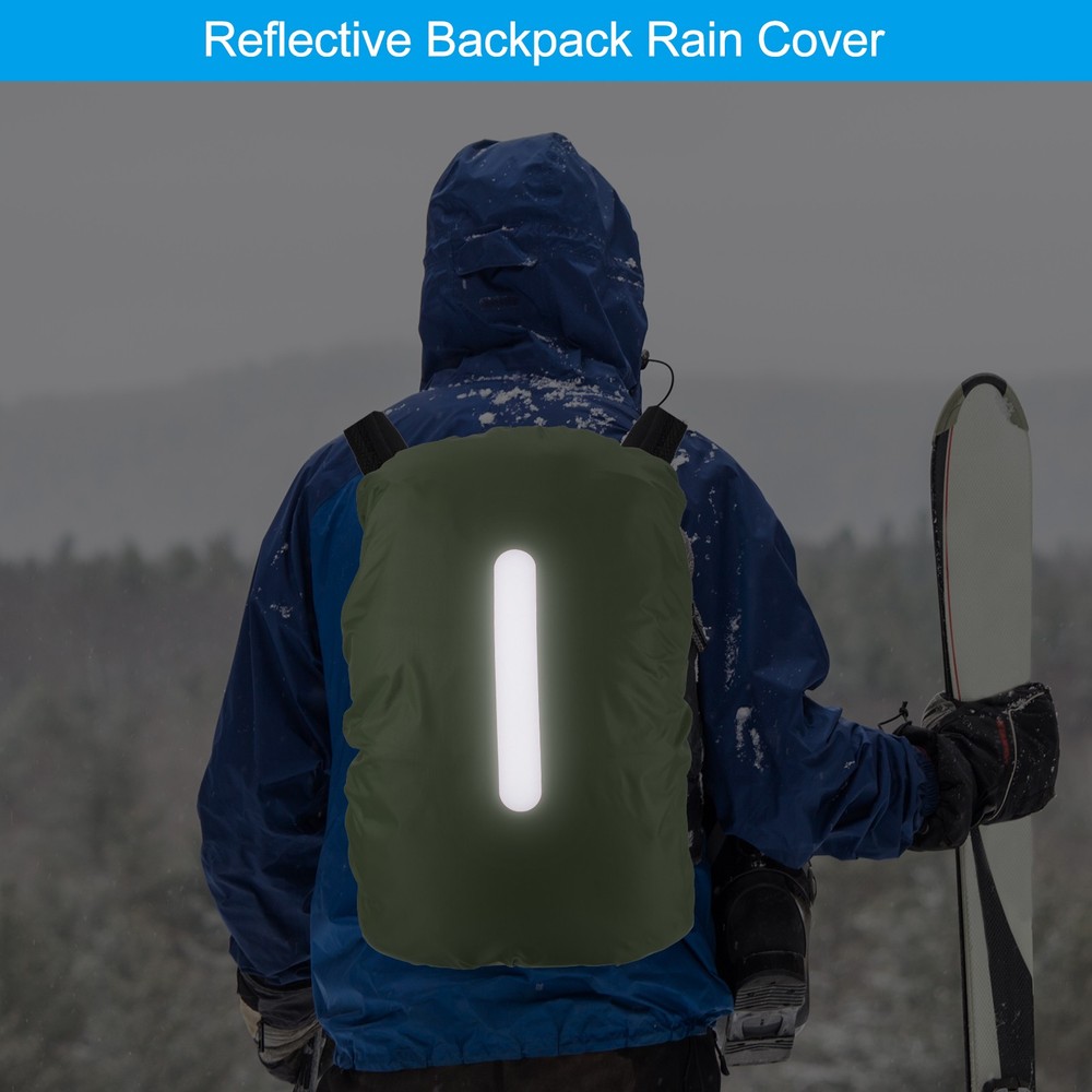 55-65L Waterproof Backpack Rain Cover with Vertical Strap L Olive