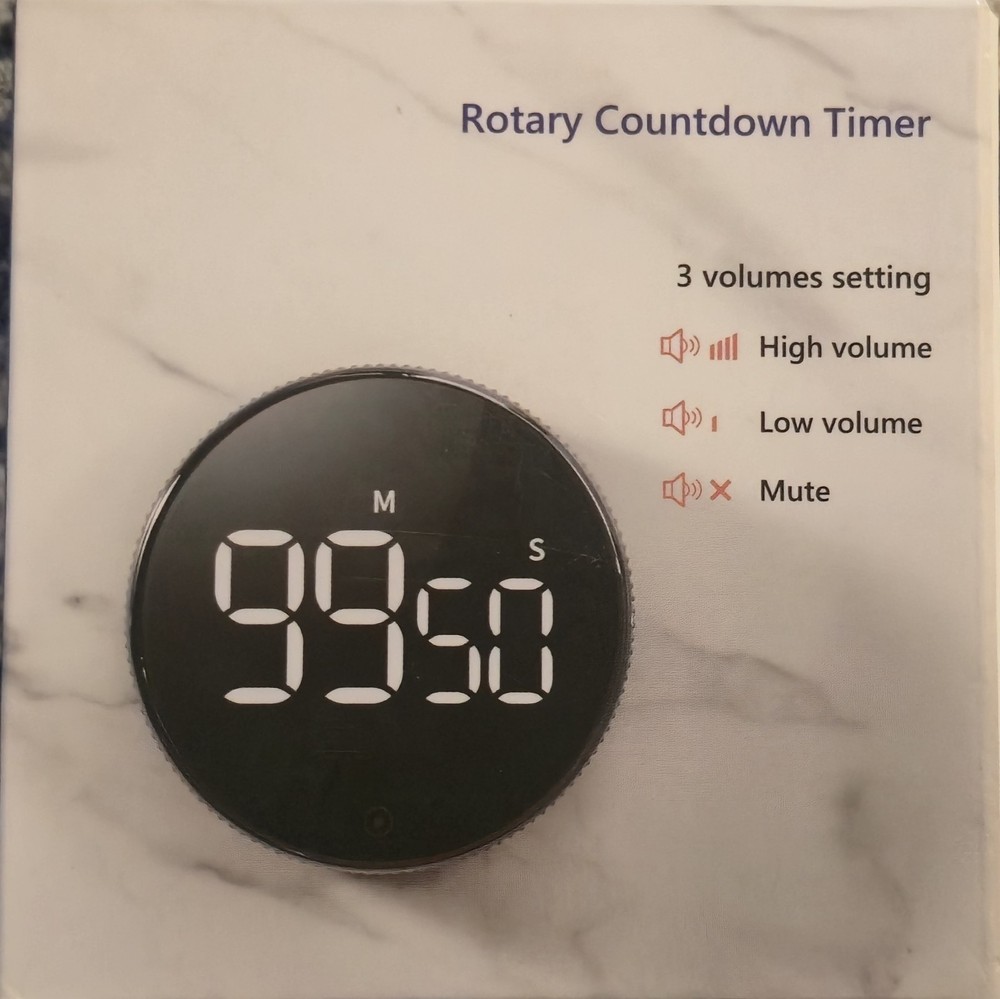 OVEKI Rotary Countdown Timer LED, Magnet & Auto Sleep Function 3” LED Display