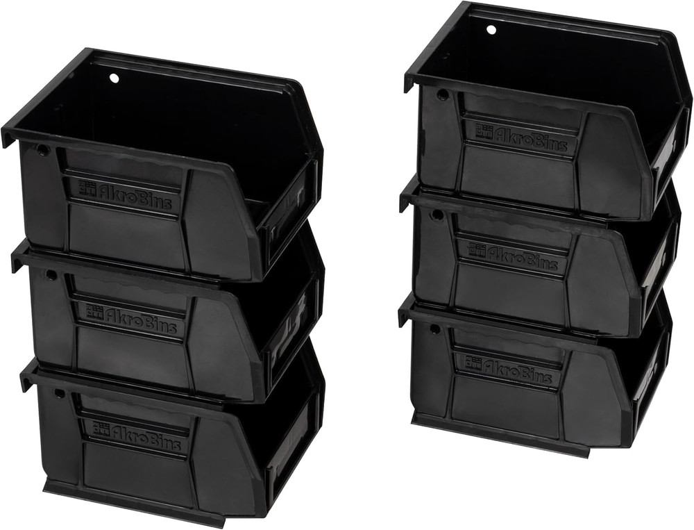 30210 Akrobins Plastic Storage Bins, Space-Saving Stackable Bins for Garage, Pan