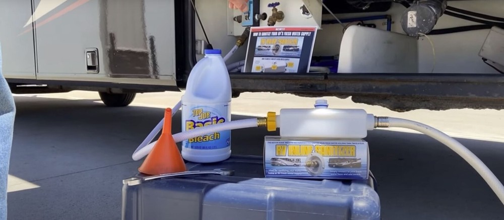 RV Inline Sanitizer Defective Package - Helper to disinfect RV Fresh Water Tank