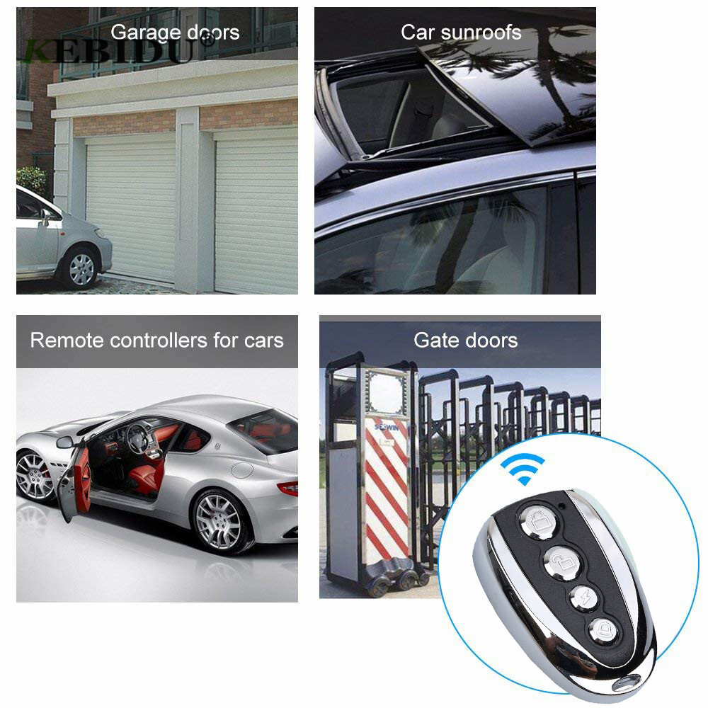 2× Remote Control Backup Key Sliding Gate Opener Automatic Operator 433.92MHz US