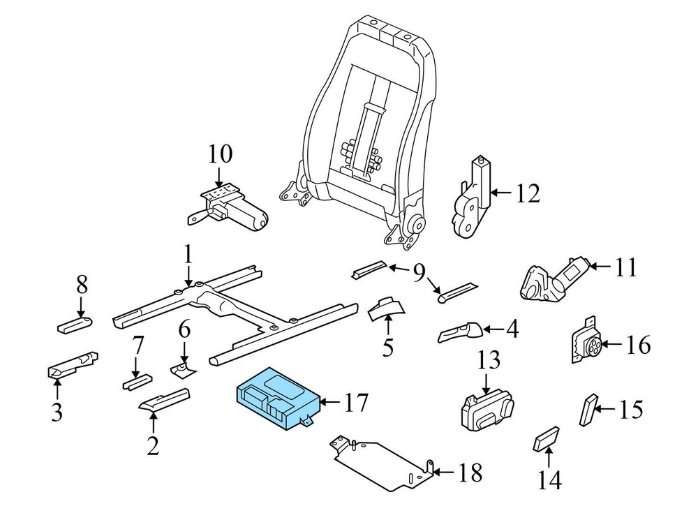 2010-2015 AUDI Q7 - Front LEFT SEAT Memory Control Module 4F0959760D