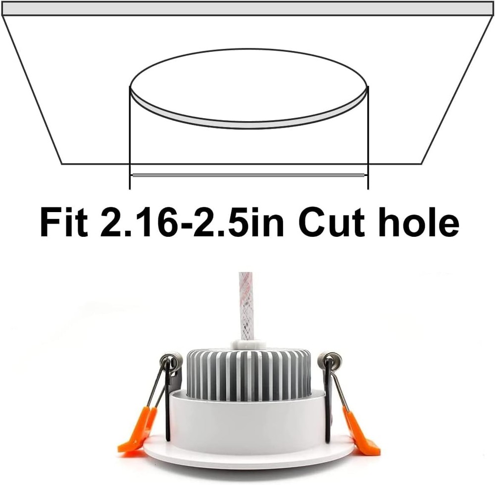 YGS-Tech 2" LED Recessed Dimmable Downlight 3W Warm White 16-Pack Equivalent 35W