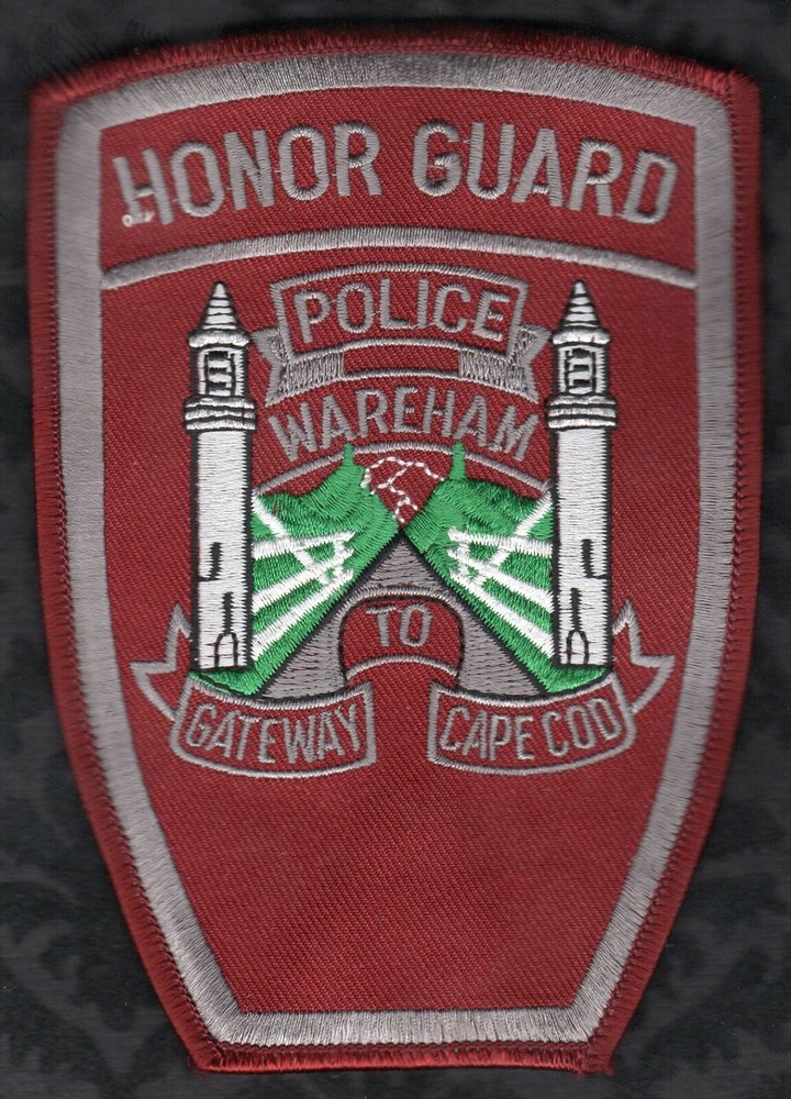 👀😂😍👌 Wareham Massachusetts Police Shoulder Patch Honor Guard