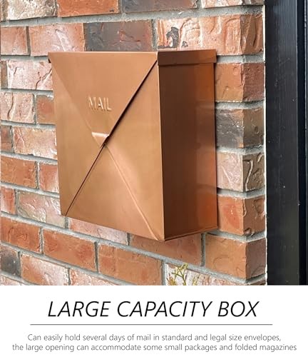 Chicago Extra Large Mailbox, Rust Resistant Large 12x12x4.8 in Copper