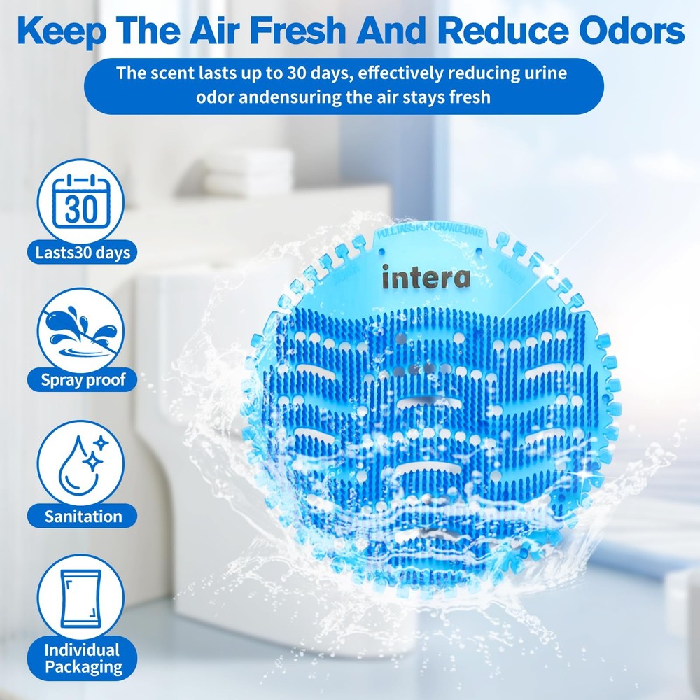 48 PACK Urinal Screen Deodorizer, 3D Wave AntiSplash Odor Protection Urinal C...