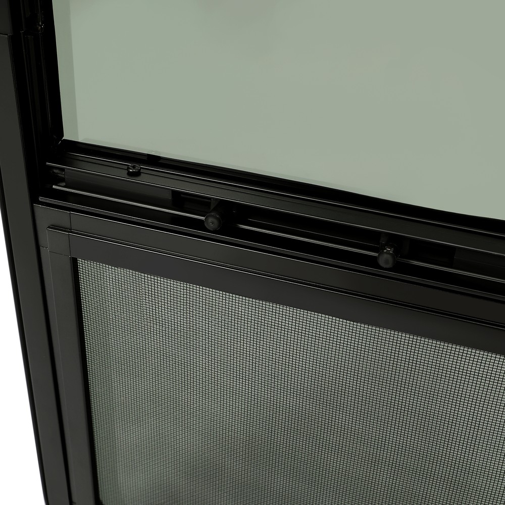 2 Pack 12 x 22 Wall Vertical RV Window Cargo Trailer W/ Screen & Trim Ring