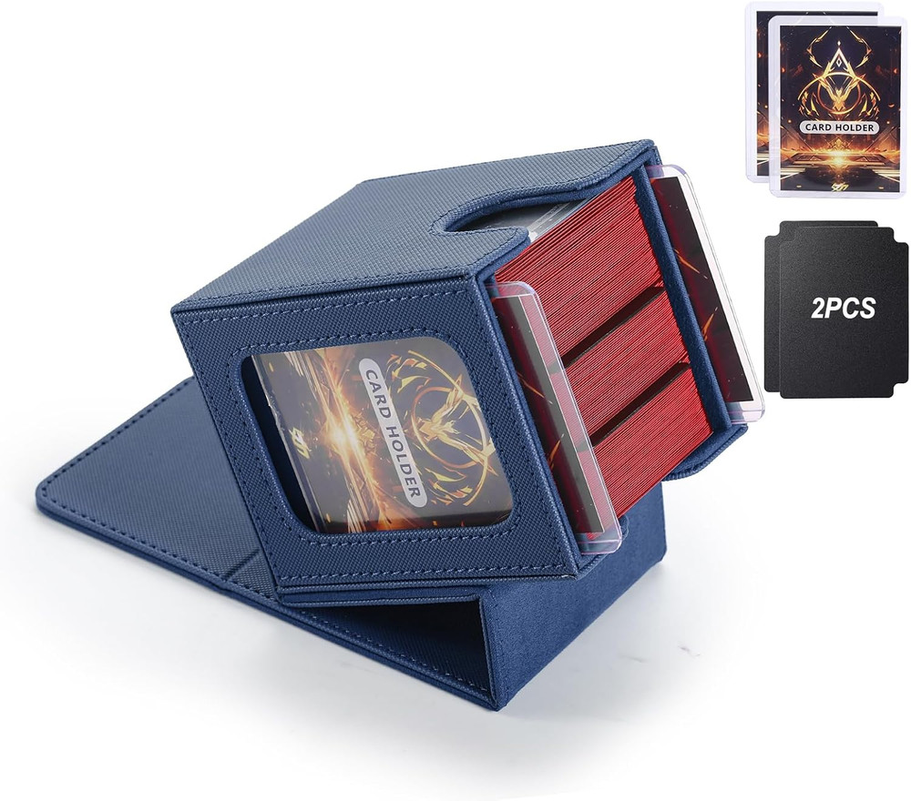 MTG Deck Box, Double Display Window MTG, Commander Deck Box Fits 120+ Single Sle