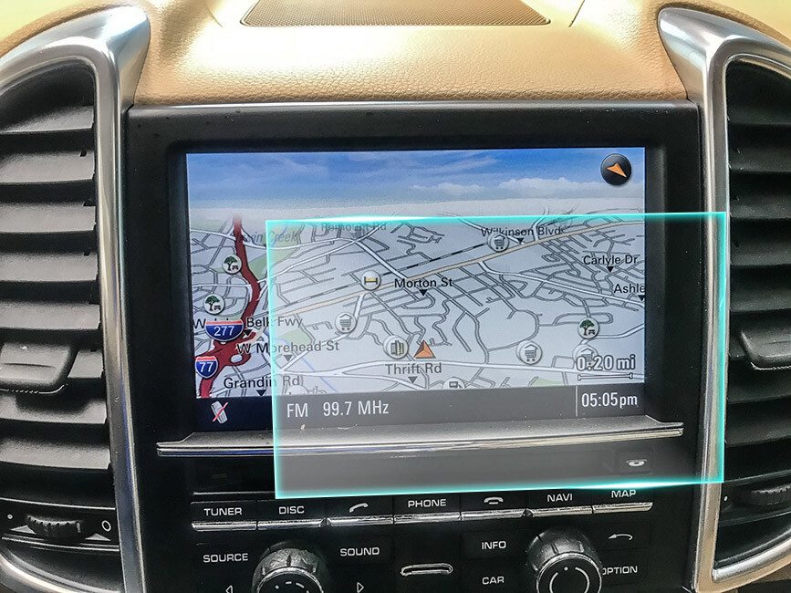 Crystal Clear Screen Protector for 2012 Porsche Cayenne Vehicle Navigation
