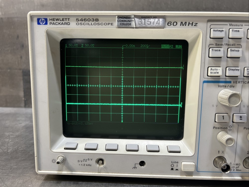 Used Surplus HP HEWLETT PACKARD 54603B OSCILLOSCOPE 60 MHz. Missing Handle
