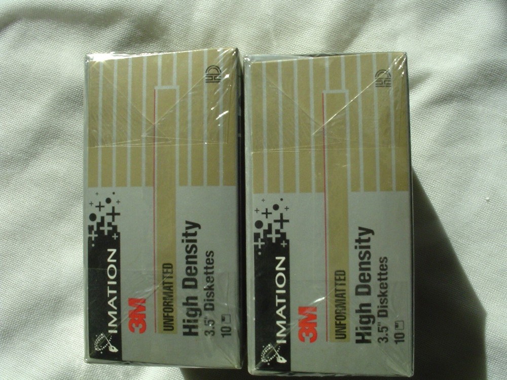 3M IMATION HIGH DENSITY 3.5" DISKETTES UNFORMATTED SEALED