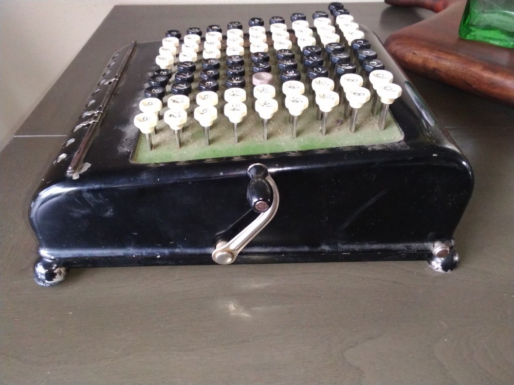 Vintage Burroughs Calculator Adding Machine Key Driven 1920's READ