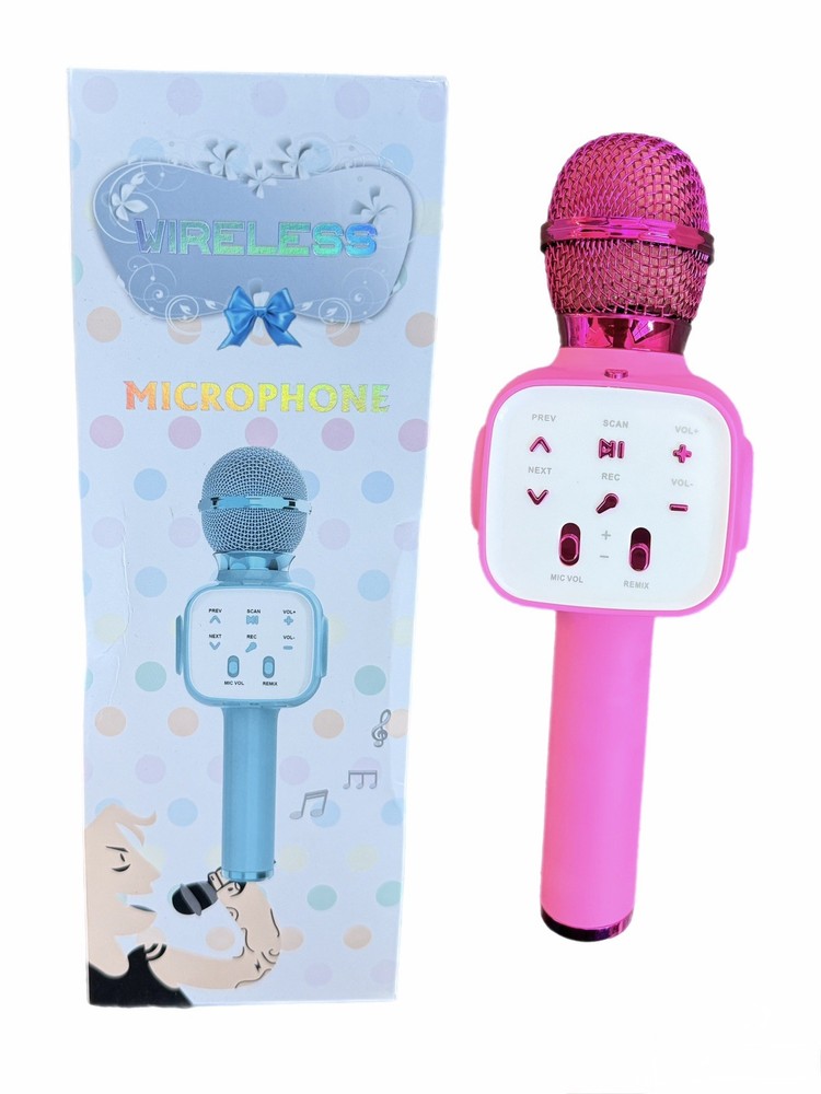 6-in-1 Wireless Karaoke Microphone- Pink