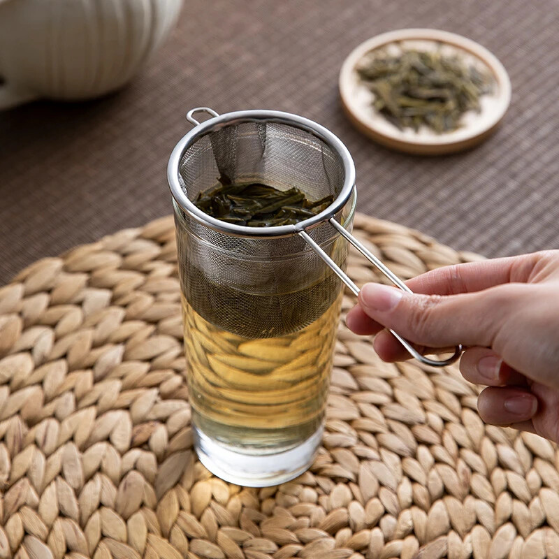 Tea Infuser with Handle Fine Mesh Reusable Tea Leaf Strainer Coffee Flour Filter