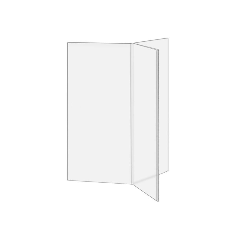 4”W x 9”H Multi Panel Sign Holder Ad Frame 6 Sided Table Counter