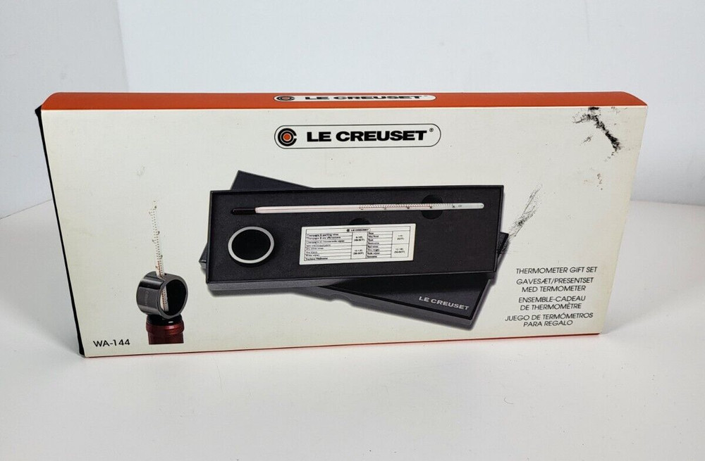 LE CREUSET Wine Thermometer Gift Set NIB