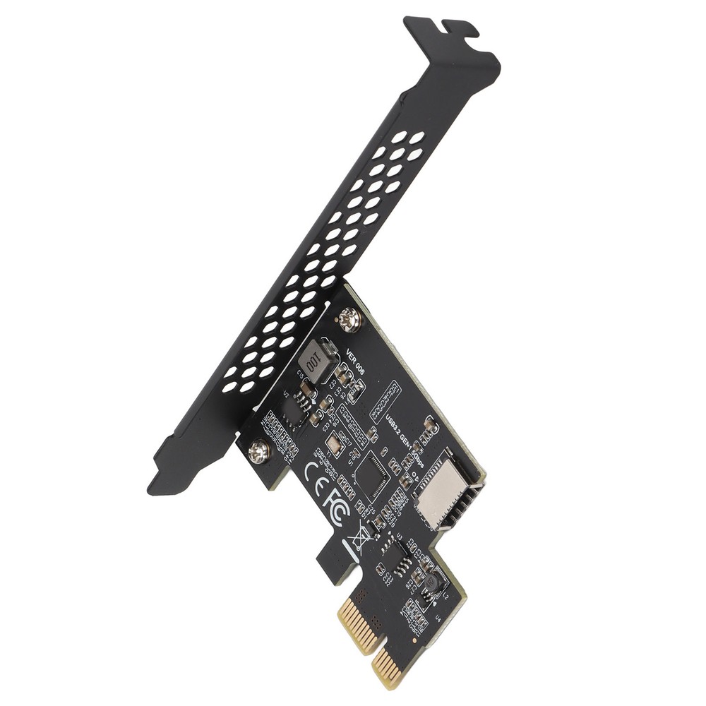 (Black) PCI-E To USB3.2 GEN1 Front USB C Expansion Card 5Gbps Type E