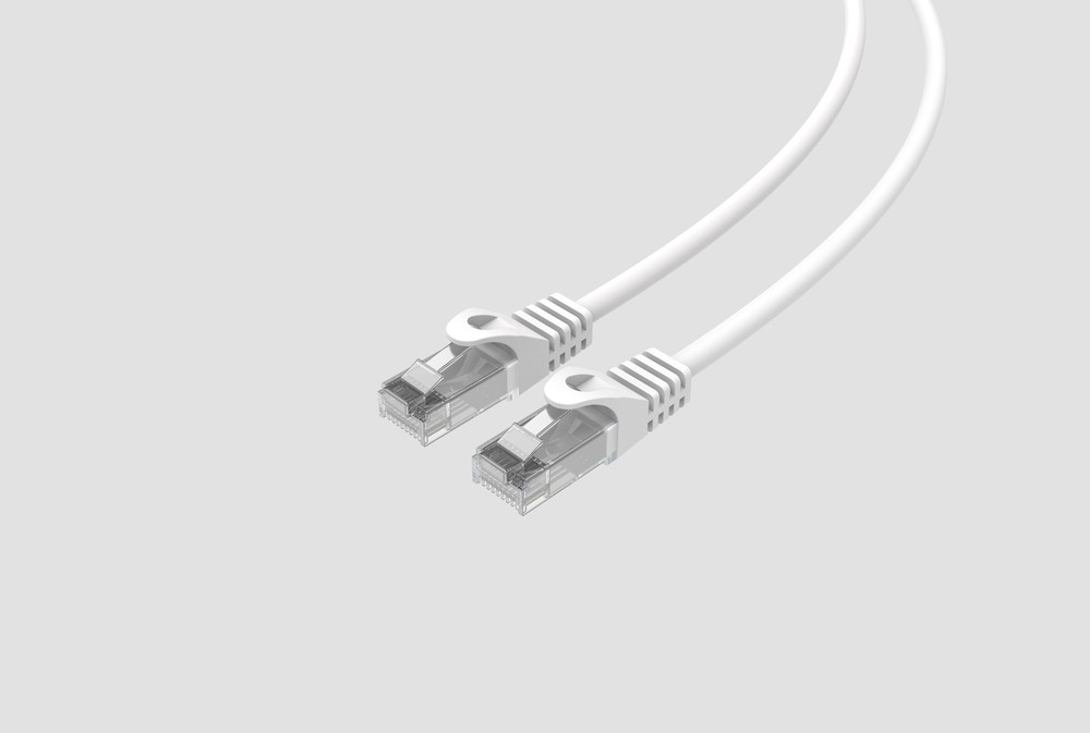 CAT6 Slim Ethernet Patch Cable White 2FT 25 PACK