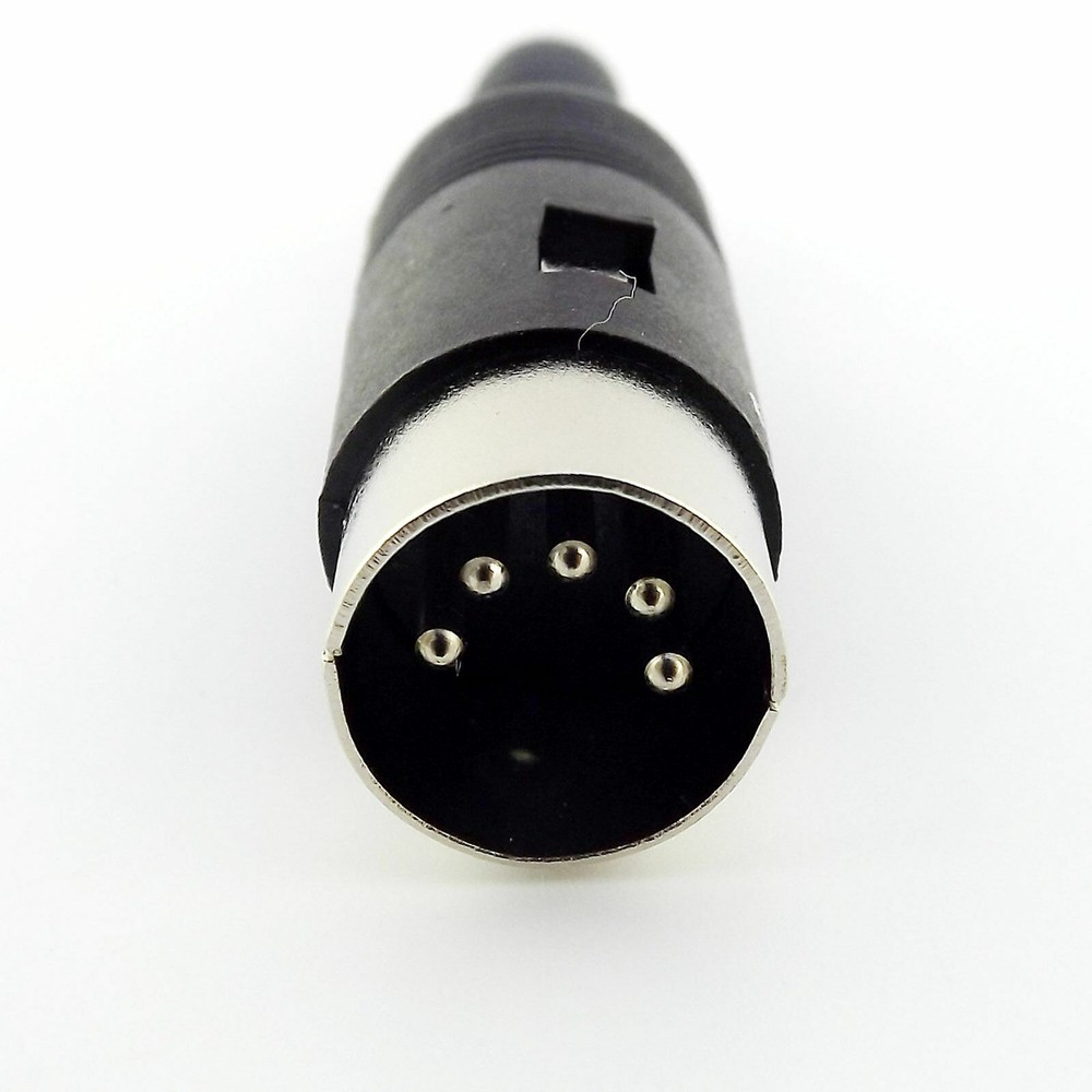 5pcs DIN Plug Male Plug Cable Connector 5 Pin With Plastic Handle