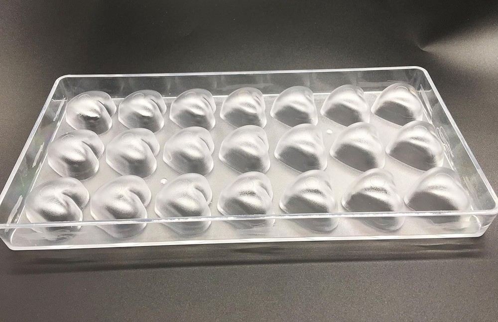 Candy Making Mold, Diamond Clear Polycarbonate Chocolate Heart candy mold