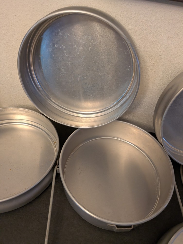 Vtg REGAL WARE Picnic Pack Aluminum Pans Stackable Kitchen 1960’s