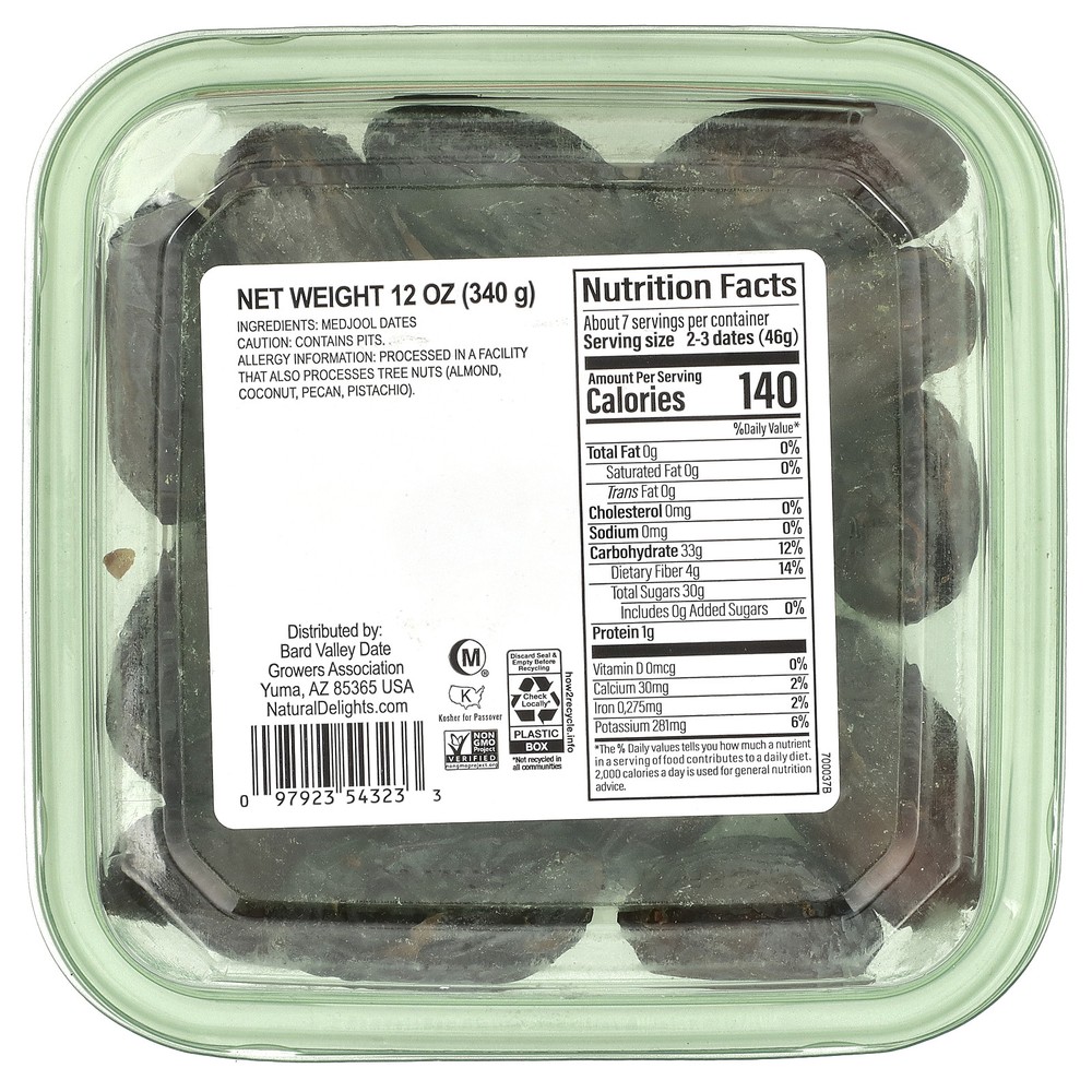 Fresh Medjool Dates, Whole, 12 oz (340 g)