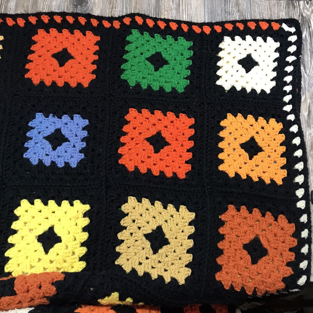 Multicolor Granny Square Afgan Throw 45X60