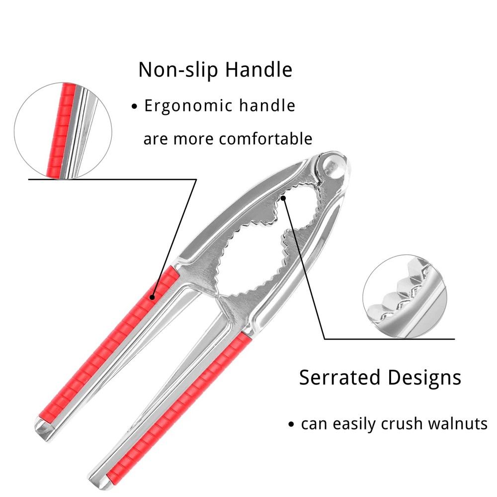 Nut Crackers Walnut Cracker Heavy Duty Shell 1Pcs Crackers, Red