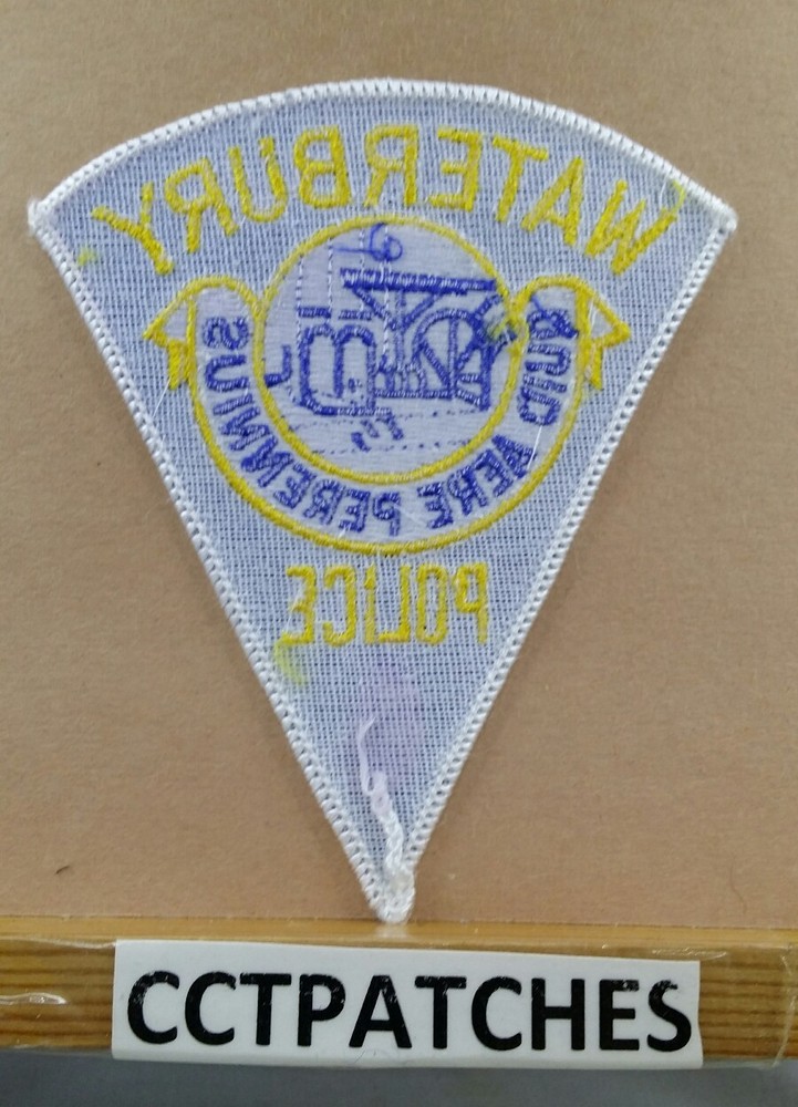 WATERBURY, CONNECTICUT POLICE (TRIANGLE) SHOULDER PATCH