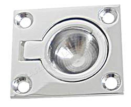 Hatch Handle Rectangular Chromed Brass 44x38mm