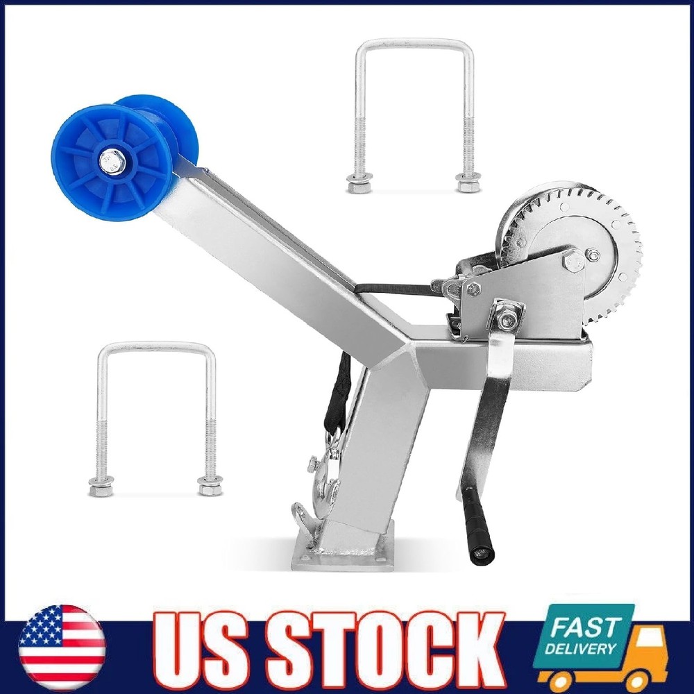 Adjustable Winch Stand Winch Post for Boat Trailer, with 1200 Lbs Winch Roller