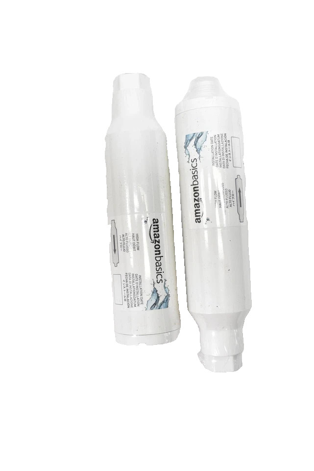 AmazonBasics Inline Water Filter 2-Pack High Flow Replacement Cartridges Set