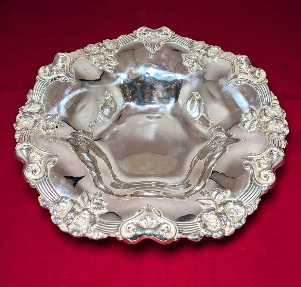 Sterling Silver Serving Bowl, 10-1/2''Diameter by 2-1/2'' High