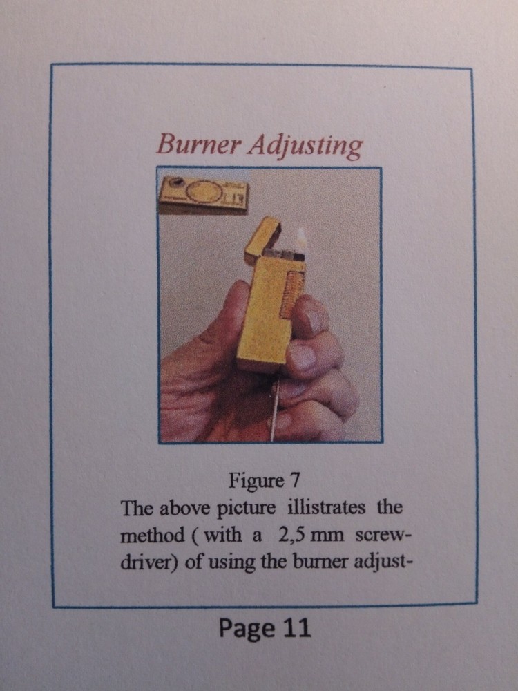 Revised and updated Instruction Booklet for Dunhill Rollagas lighters.
