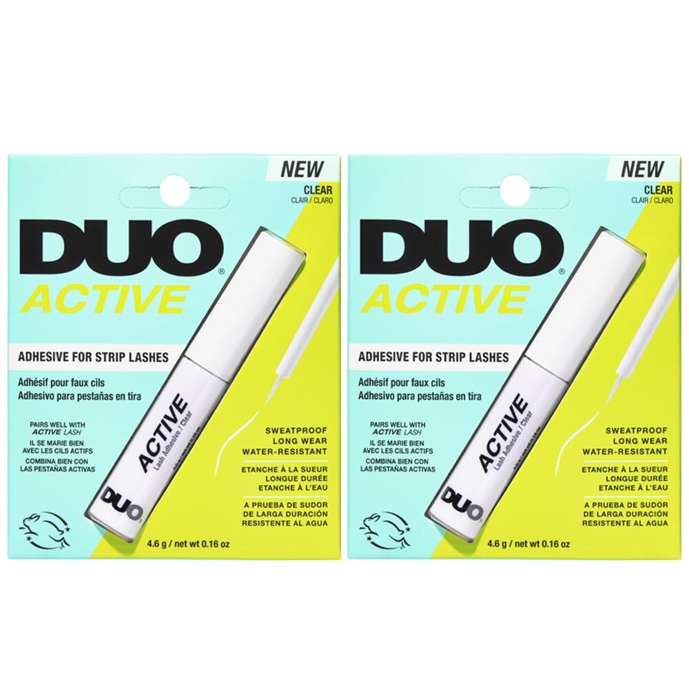 DUO Active Clear Eyelash Glue Water-Resistant 0.16 oz 2 Pack