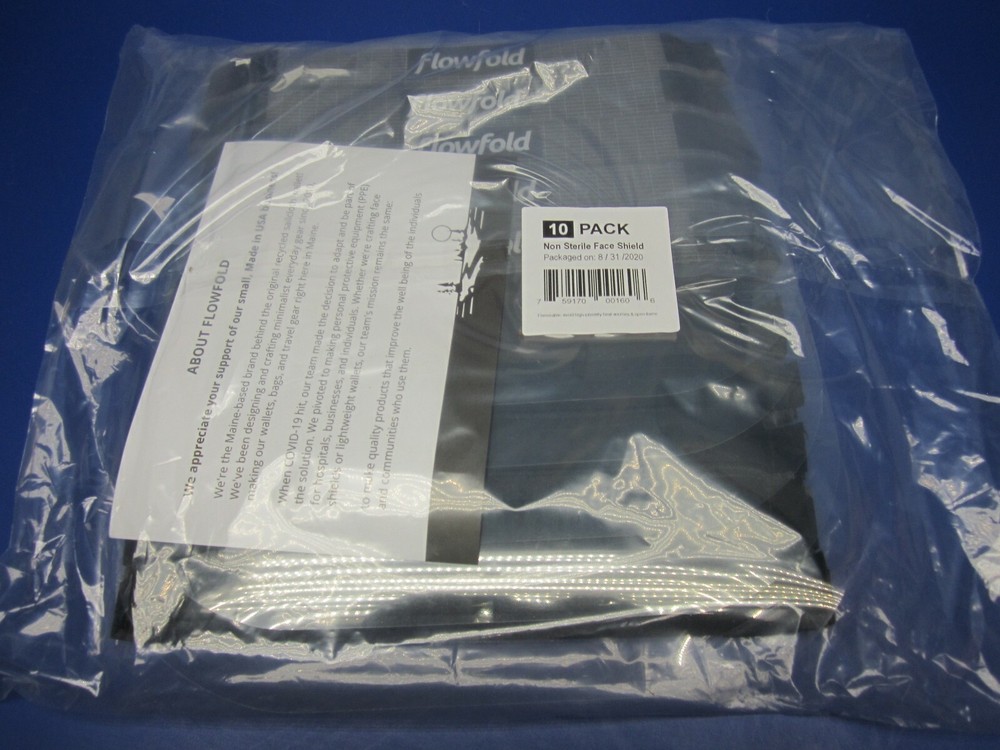 10 Pack Flowfold Face Shield Masks Protective Face Shields Full Face Clear