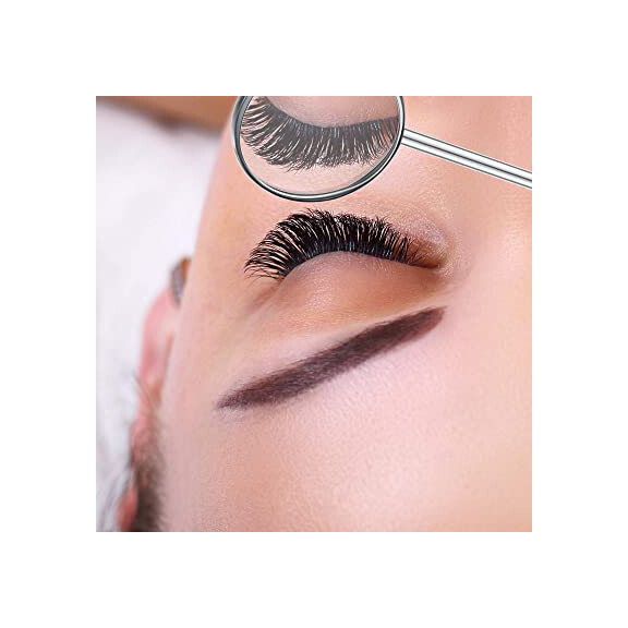 Pink Mirror for Checking Eyelash Extension After Applying Eyelash Tools