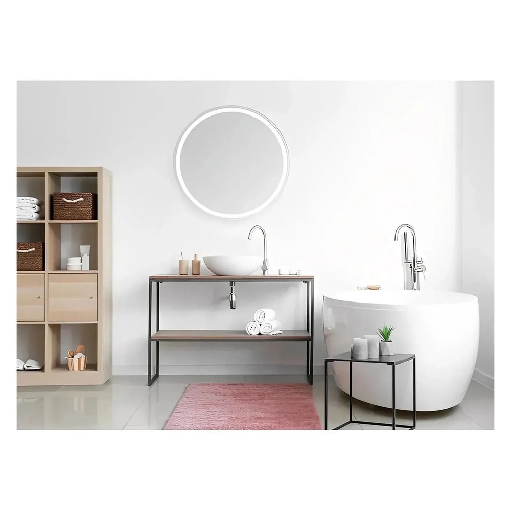 ASTRA LED LIGHTED BATHROOM VANITY ROUND MIRROR - 24 x 24