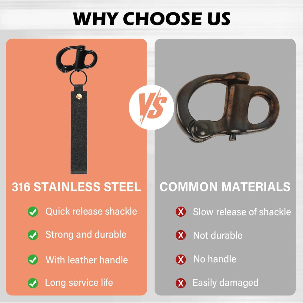 Quick Release Clip Shackle for SCBA Mask (2 Pack), Firefighter Accessories Tools